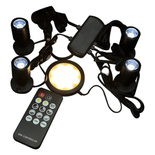Spots pour vitrine avec télécommande